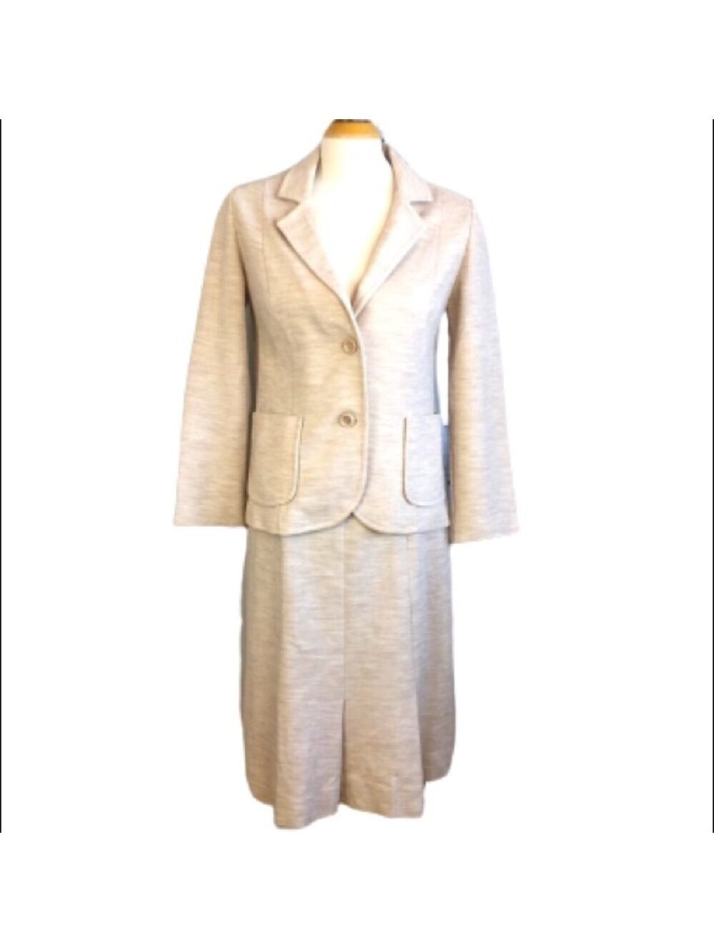 Vintage Wool Blend 2 piece Skirt Suit